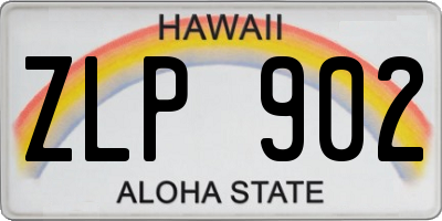 HI license plate ZLP902