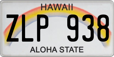 HI license plate ZLP938