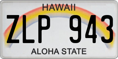 HI license plate ZLP943