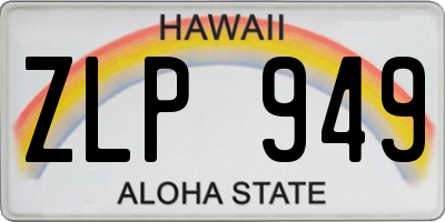 HI license plate ZLP949