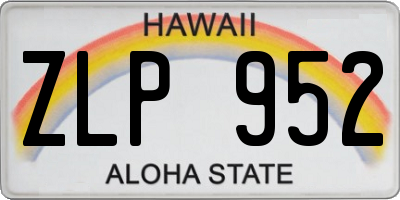 HI license plate ZLP952