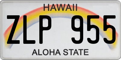 HI license plate ZLP955
