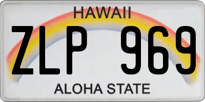 HI license plate ZLP969