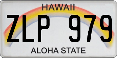 HI license plate ZLP979