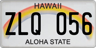 HI license plate ZLQ056