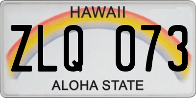 HI license plate ZLQ073