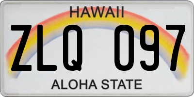 HI license plate ZLQ097