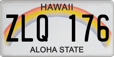 HI license plate ZLQ176
