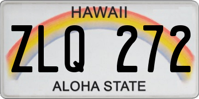 HI license plate ZLQ272