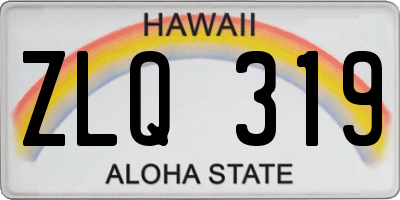 HI license plate ZLQ319