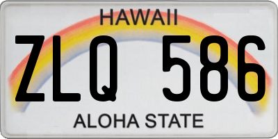 HI license plate ZLQ586