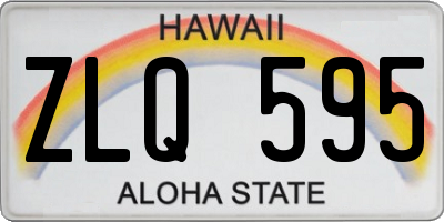 HI license plate ZLQ595