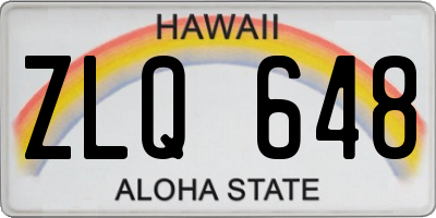 HI license plate ZLQ648