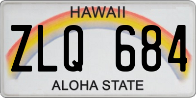 HI license plate ZLQ684