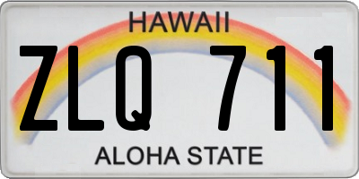 HI license plate ZLQ711