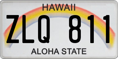 HI license plate ZLQ811