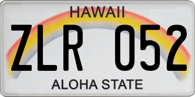 HI license plate ZLR052