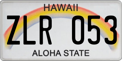 HI license plate ZLR053