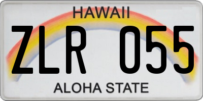 HI license plate ZLR055