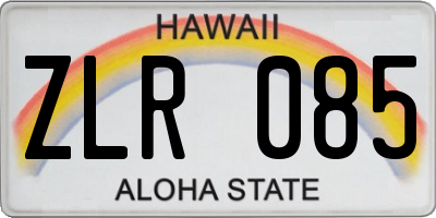 HI license plate ZLR085