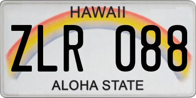 HI license plate ZLR088