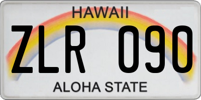 HI license plate ZLR090