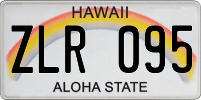 HI license plate ZLR095