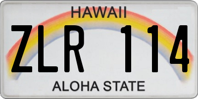 HI license plate ZLR114