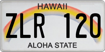 HI license plate ZLR120