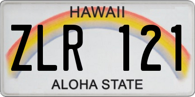 HI license plate ZLR121