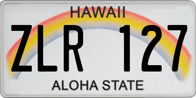 HI license plate ZLR127