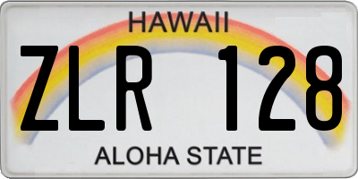 HI license plate ZLR128