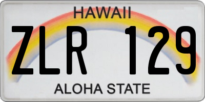 HI license plate ZLR129