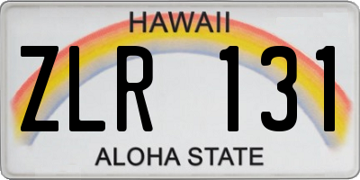 HI license plate ZLR131