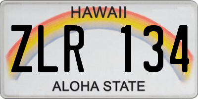 HI license plate ZLR134