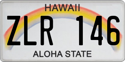 HI license plate ZLR146