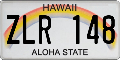 HI license plate ZLR148
