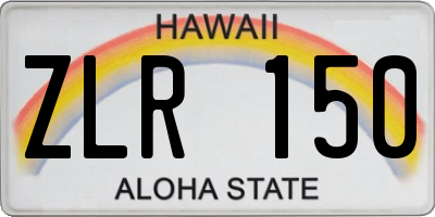HI license plate ZLR150