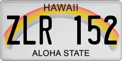 HI license plate ZLR152