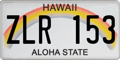 HI license plate ZLR153