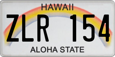 HI license plate ZLR154