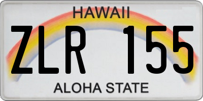 HI license plate ZLR155