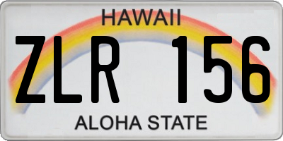 HI license plate ZLR156