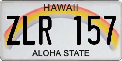 HI license plate ZLR157