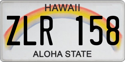 HI license plate ZLR158