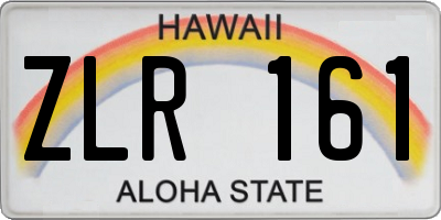 HI license plate ZLR161