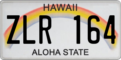 HI license plate ZLR164