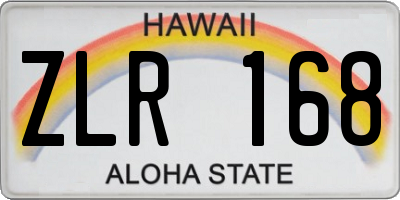 HI license plate ZLR168
