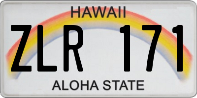HI license plate ZLR171