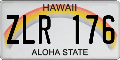 HI license plate ZLR176